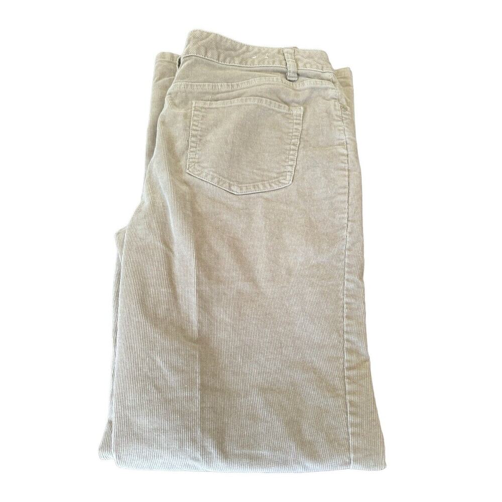 St Johns Bay Pants‎ Corduroy Bootcut Women’s 12 Beige/Khaki/Tan Cotton Spandex